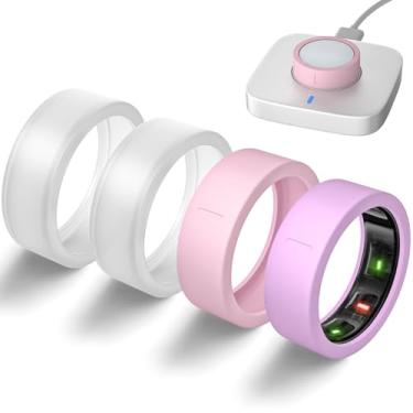 Imagem de Capas ultrafinas compatíveis com Oura Ring Gen 4/Oura Gen 3, capa protetora de silicone elástico antiarranhões, acessórios para anéis inteligentes ULTRAHUMAN Ring Air/RingConn Gen 2/Air Women Men