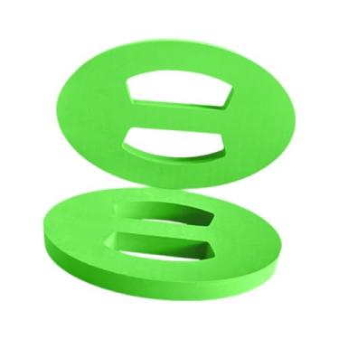 Imagem de IEUDNS 2 peças de flutuador de mão para natação, placa flutuante oval, prancha flutuante profissional para natação, para nadadores e crianças, Verde