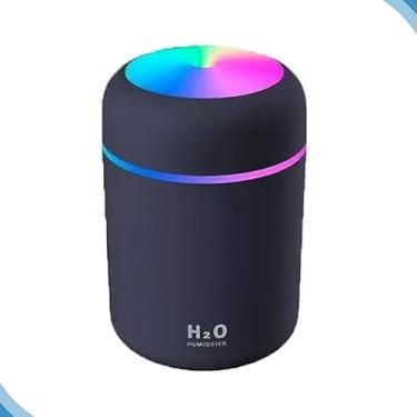 Imagem de Umidificador de Ar H2O 300ml Difusor USB LED Portátil Ultrassônico Aromatizador Luz Noturna Silencioso Ideal Para Quarto Escritório Carro e Viagens