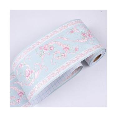 Imagem de TsoLay 500 cm/197 pol. Borda de papel de parede impermeável autoadesivo decoração de parede moldura floral adesivos de borda de papel de parede para decoração de casa