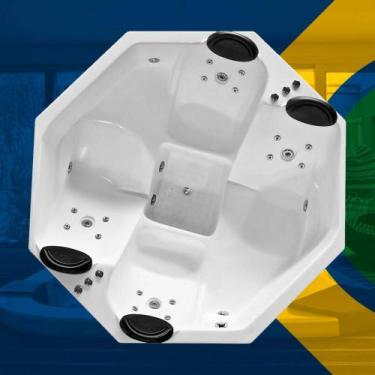 Imagem de Spa Redondo Ipanema COMPLETO com hidro 1,84x1,84x0,71 Gel Coat 220v - 