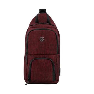 Imagem de Mochila transversal dois compartimentos Lifestyle Wenger, Vermelho esc