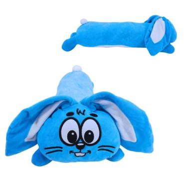 Imagem de Pelúcia Sansão 60cm Almofada Compridinha Azul Oficial Turma da Mônica 