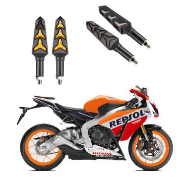 Imagem de KIT 4 Seta Sequencial Pisca de Led Universal Modelo P09S Estrela Moto 