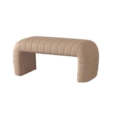 Imagem de Banco de armazenamento na extremidade da cama, banco de mudança de sapato para entrada, banco de troca de sapatos muito estreito para vestiário, sofá, banco, banco de cama (cáqui, pequeno)