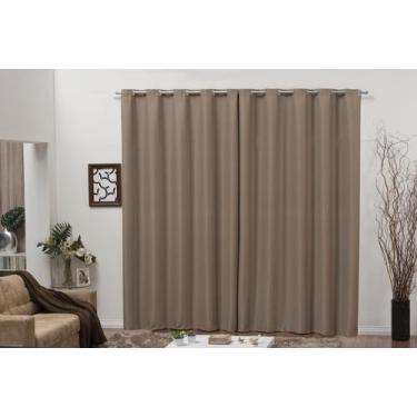Imagem de Cortina Blackout Bloqueia Luz e Calor 2,50 Metros - Avelã - Carinho En