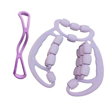 Imagem de Aymzbd Rolo de Relaxamento de 24 Rodas, Pinças Circulares para Pernas de Alta Resistência, Relaxante Muscular, Ferramenta de Massagem para Exercícios de Cond, Roxo
