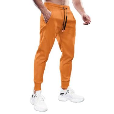 Imagem de Calça de moletom masculina de algodão com cordão da Joggers Fioboc, la