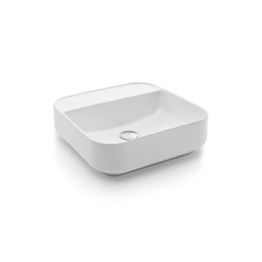 Imagem de Cuba De Apoio Docol 38x38 971026 Quadrada Com Mesa Branca Esmaltada