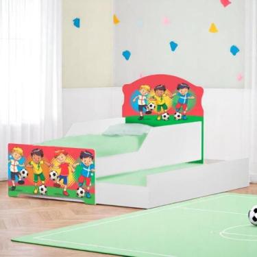 Imagem de Bicama Infantil Adesivado Futebol Meninos Rosa - CASA H