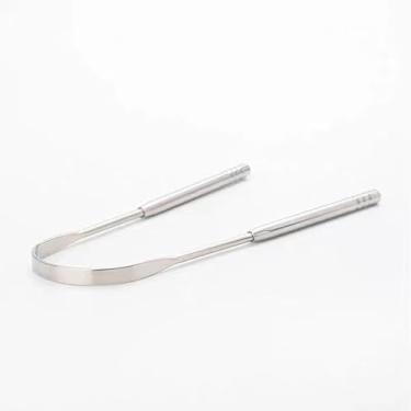 Imagem de Raspador de Lingua, com Estrutura de AçO InoxidáVel, 13 × 0.6 Cm, Promove A Higiene Bucal(1 pcs)