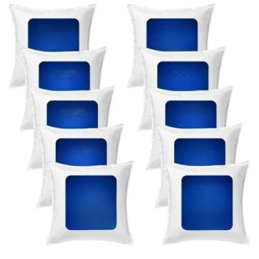 Imagem de Almofadas Decorativas Para Sofá Cheias Kit 2 4 6 10 Unidades Fibra Siliconada Tamanho 45x45(10)