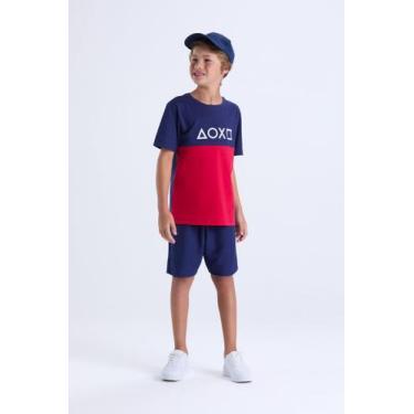 Imagem de Conjunto Masculino Infantil de Verão Play - VIDA COSTEIRA, Azul, 4