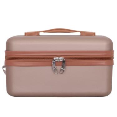 Imagem de Frasqueira Rígida com Alça Bolsa Necessaire Premium Porta Jóias e Maquiagem Estilo Baú - Mendoza - Cruzeiro