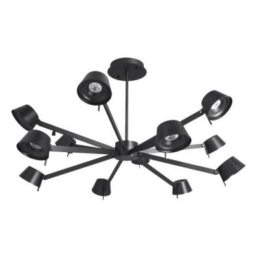 Imagem de Pendente Led Acrilico Preto 63w 3000k Luz Amarela Yamamura