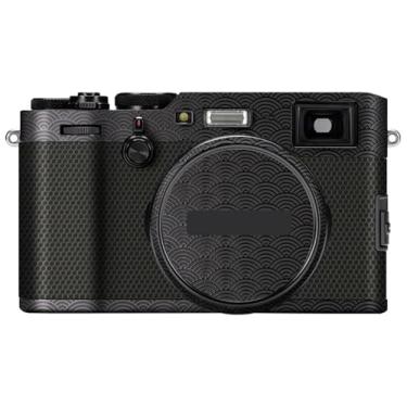 Imagem de X100F Película de câmera antiarranhões para FujiFilm X 100F Película protetora de vinil revestimento acessórios de fotografia adesivo X-100F (nuvens auspiciosas preto)