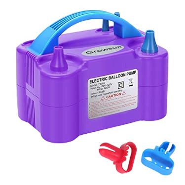 Imagem de Growsun Bomba elétrica de balão de ar 110 V 600 W inflador de balão para decoração de festa de arco de guirlanda, roxo