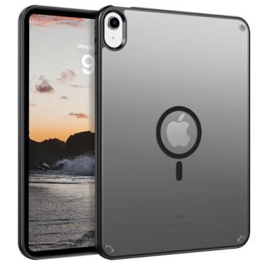 Imagem de Telaso Capa magnética para iPad (A16) 11ª geração 11 polegadas 2025, iPad 10ª geração 11,9 polegadas 2022, capa protetora de TPU macio fosco translúcido de grau militar para iPad de 11ª/10ª geração
