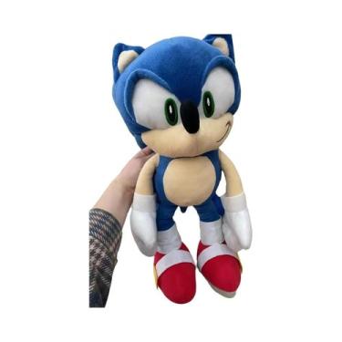 Imagem de Mochila De Pelúcia Preta De 55CM Anime Boneco Prateado Brinquedo Confo