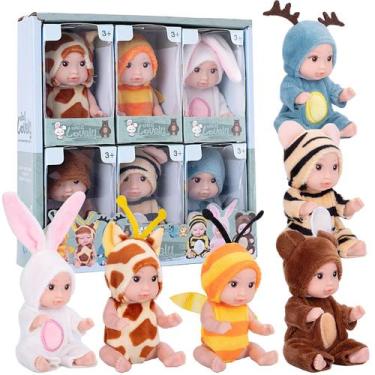 Imagem de Conjunto de minibonecas Vueos 6 peças de 10 cm com roupas de animais p