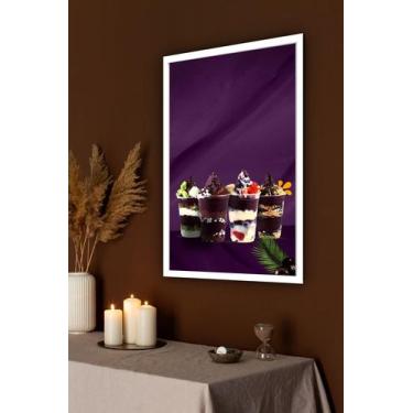 Imagem de Quadro Decorativo Copos de Açaí - 70x50cm - Quadros On-line, Moldura B
