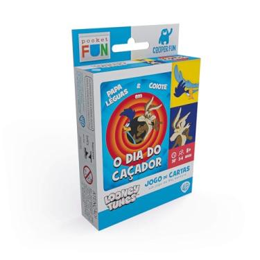 Imagem de CooperFun - Looney Tunes - O Dia do Caçador - Papa Léguas e Coiote, Jogo de Cartas, 8+ Anos, 3 a 6 Jogadores, 30 minutos por partida