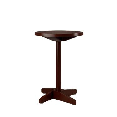 Imagem de Mesa Bar Baixa Piratini 60x77cm em Madeira Maciça Castanho Acetinado