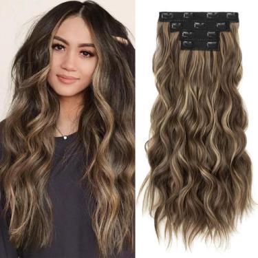 Imagem de Extensões de cabelo REECHO HE003 Clip em 60 cm 200 g sintético