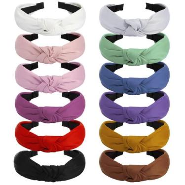 Imagem de Bandanas VELSCRUN Satin para mulheres, pacote com 12, pretas e brancas