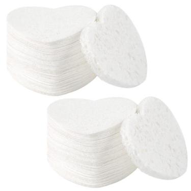 Imagem de Esponjas faciais Spunspon 100 unidades de celulose em forma de coração