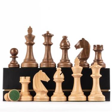Imagem de Peças de xadrez A&A Premium Triple Weighted Staunton Wood