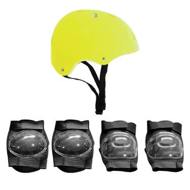 Imagem de Kit Proteção Infantil Dm Radical Capacete Joelheiras