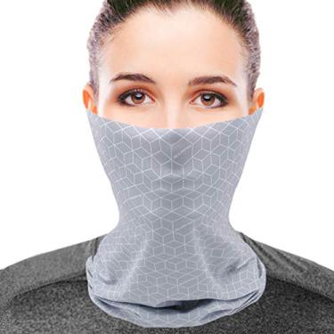 Imagem de Máscara de rosto de tubo de sol de pesca com proteção UV para homens e mulheres – Polaina de resfriamento de água para caça de motocicleta no verão – Proteção contra o vento de poeira e secagem rápida, sensação extremamente macia, tecido de dufont, Light-Gray, One Size