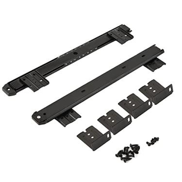 Imagem de MroMax Rolamento esférico 35 mm de largura trilho trilho montagem gaveta corredores deslizante para armário casa móveis preto 1 peça