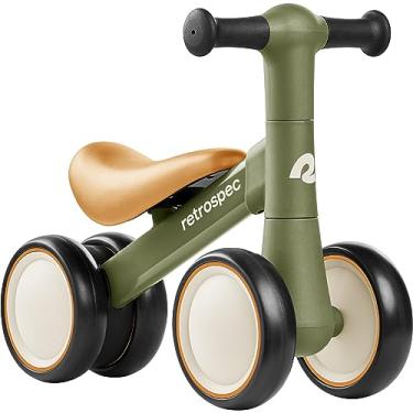 Imagem de Retrospec Cricket 2 Baby Walker Balance Bike com 4 rodas para idades de 12 a 24 meses - Brinquedo infantil para crianças de 1 ano - Brinquedos de passeio para meninos e meninas