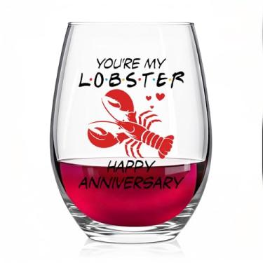 Imagem de Pishovi You're My Lobster Taça de vinho, casamento romântico, noivado, aniversário, presentes de Dia dos Namorados para namorado, namorada, esposa, marido, recém-casado, presentes de Natal para amigas