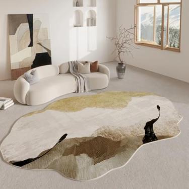 Imagem de Tapetes retrô de luxo para sala de estar, formato irregular, decoração de quarto, macio, moderno, arte, vestiário, tapete espesso (200x300 cm/B)