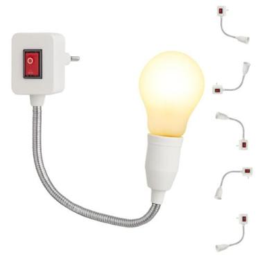 Imagem de Adaptador De Lâmpada E Tomada Com Chave Liga Desliga Uso Em Garagem Qu