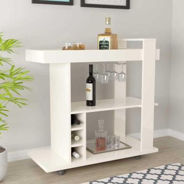 Imagem de Aparador Bar Com Adega Amazonas 4 Rodízios Fosco - Artely