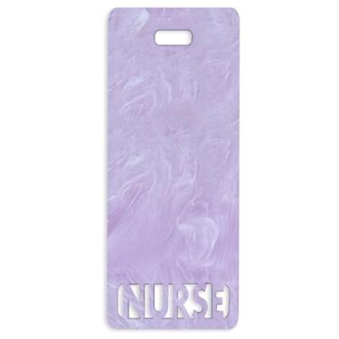 Imagem de Emblema de enfermeira estendido amigo vertical fofo crachá amigo para enfermeiras colorido e glitter acrílico etiqueta de enfermeira tamanho perfeito para identificação de enfermagem estendida (nuvens