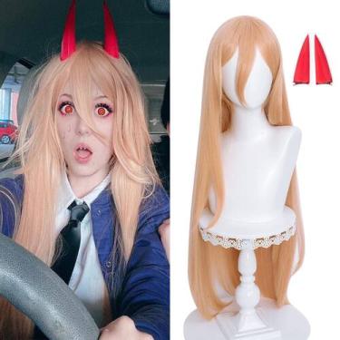 Imagem de Peruca LABEAUTÉ Orange Cosplay - Power for Girls Women Anime