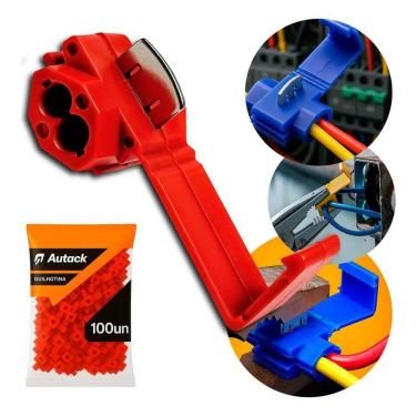 Imagem de 2X Conector Derivacao Guilhotina Emenda Cabos Fios 0,50 A