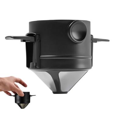 Imagem de Filtro De Café Individual Inox, Mini Coador Compacto
