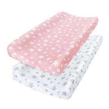 Imagem de Fundas para Cambiador Moonsea 2 Pack Ajuste Suave 81x41 cm
