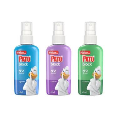 Imagem de Kit Odorizador Sanitário Líquido Pato Block Algodão + Lavanda + Eucali