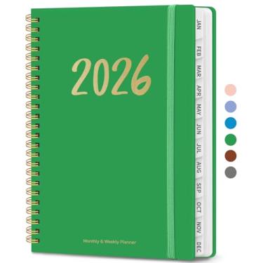 Imagem de Agenda 2026 – Agenda semanal e mensal, janeiro de 2026 a dezembro de 2026, encadernado em espiral, agenda 2026, bolso interno, perfeito para escritório, casa, material escolar – A5 (16 cm x 21,6 cm
