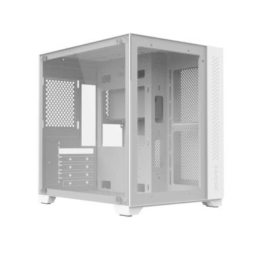 Imagem de Gabinete Gamer Forcefield White GHOST - Frontal e Lateral em Vidro - PCYES - GFFWGP