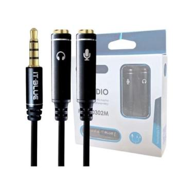 Imagem de Cabo Adaptador De Audio P3 Macho Para 2 P2 Femea MAX-0302M - IT-BLUE
