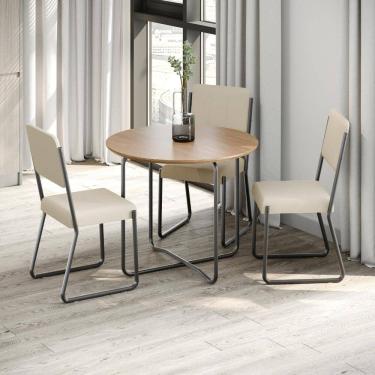 Imagem de Conjunto 4 Cadeiras de Jantar Next Tecido Corriente Est.Preta