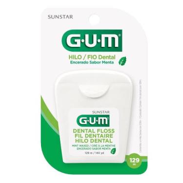 Imagem de Fio Dental Encerado Gum Sabor Menta 129m